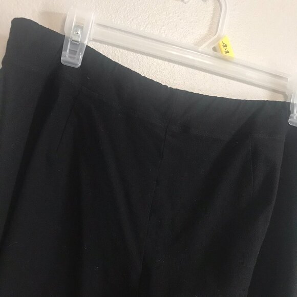 EILEEN FISHER Black Midrise Pull On Stretch Straight Leg Lounge Pants Size Med - Picture 5 of 7